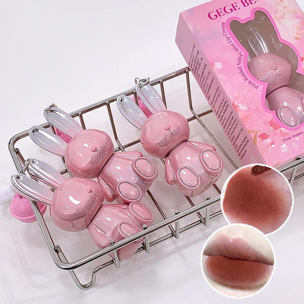 Gege Bear Pink Rabbit Velvet Matte Lip Cream