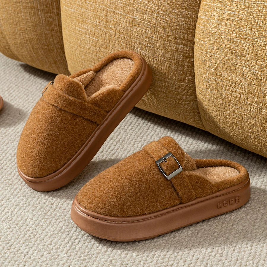 Women's Winter Slippers - Warm Non-Slip Indoor Outdoor Couple House Shoes