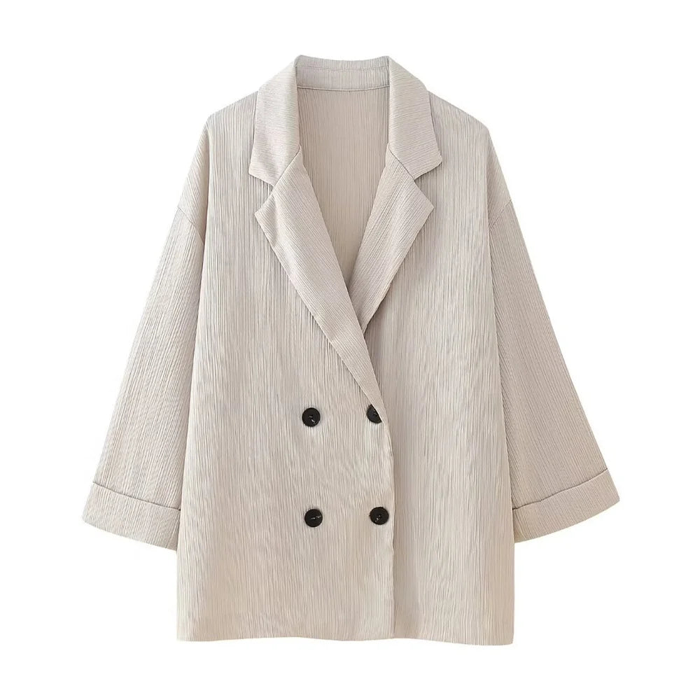 2026 Women’s Double-Breasted Suit Set – Spring/Summer