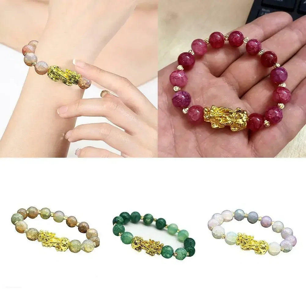 Pixiu Guardian Bracelet - Feng Shui Wealth & Luck Beaded Wristband for Men & Women