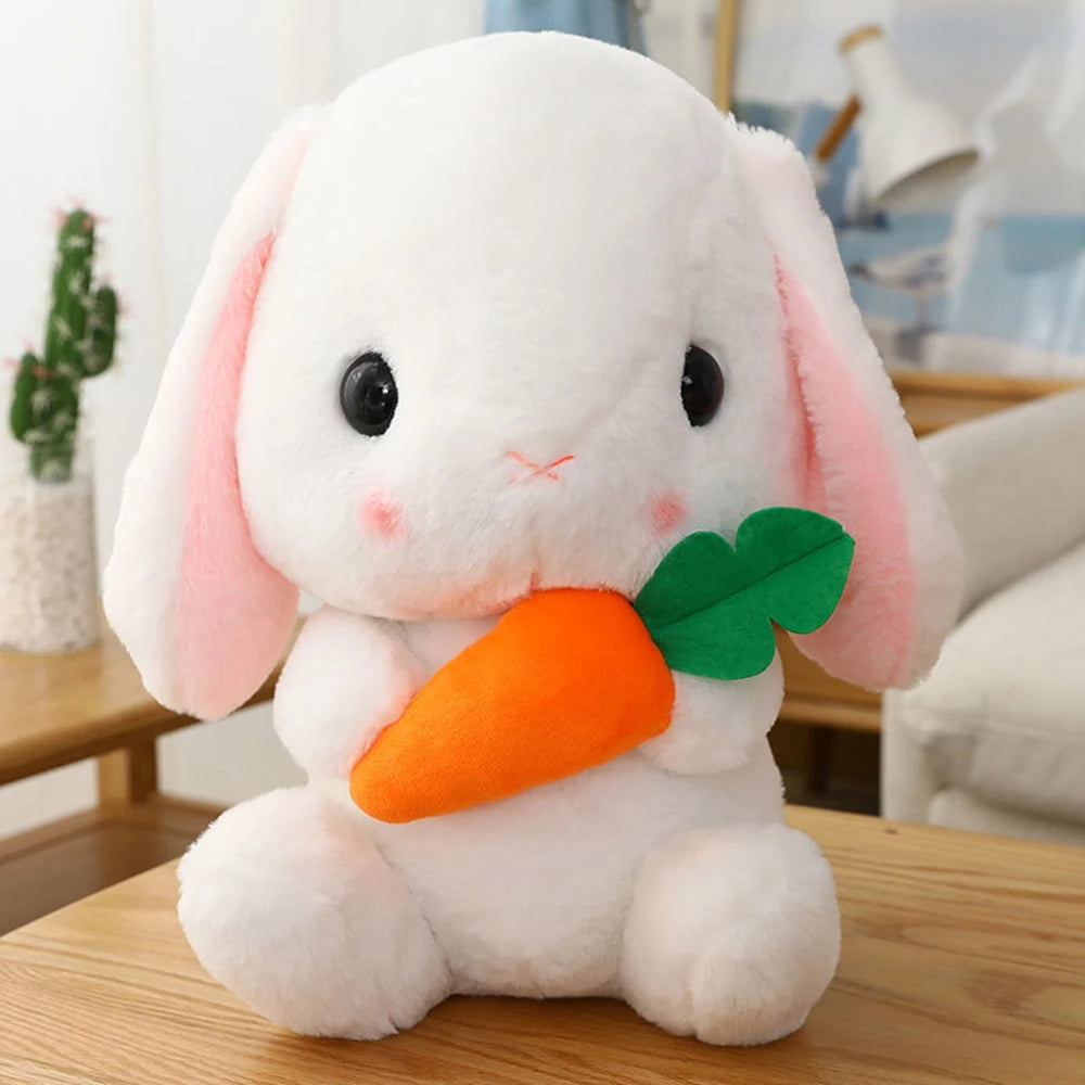 22CM Kawaii Long Ear Bunny Plush Toy Cute Soft Princess Wind Bunny Doll For Friends Birthday Christmas Gift
