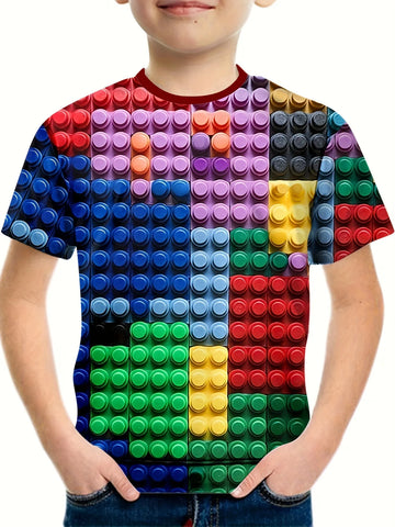 Kids 3D Print T-Shirt - Cool Graphic Short Sleeve Tee for Boys & Girls Ages 7-13