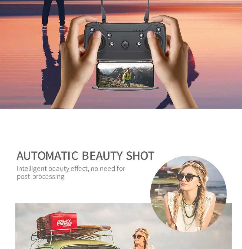 E88 Plus GPS Drone with 8K Dual Camera - 27 Min Flight, Obstacle Avoidance, 1000m Range