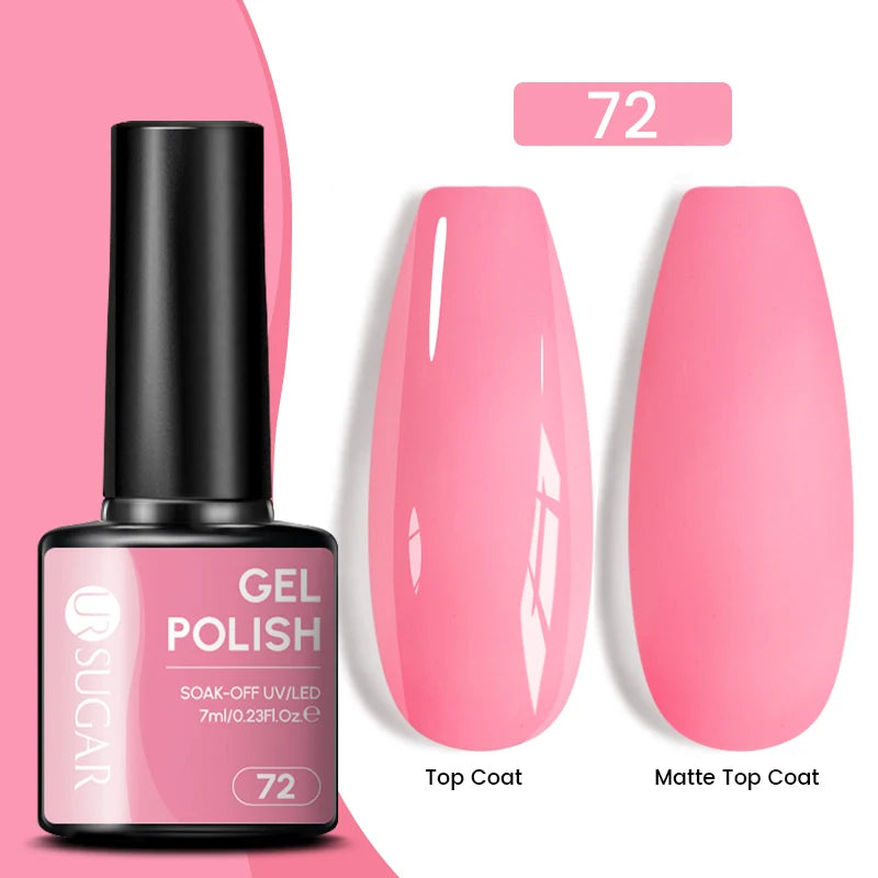 Glitter Gel Nail Polish – Semi-Permanent UV LED Gel with Sparkling Shimmer Finish