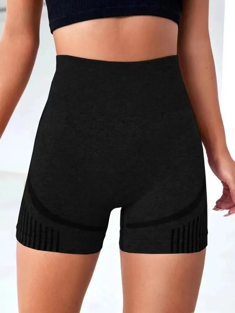 Women's Butt-Lift Yoga Shorts - High-Waist Seamless Workout Shorts for Gym & Fitness