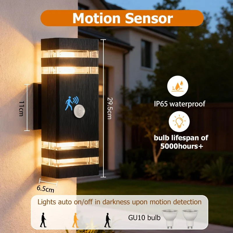 Smart Motion Sensor LED Wall Lights - Waterproof Outdoor Porch & Garden Lamp (110V-220V)