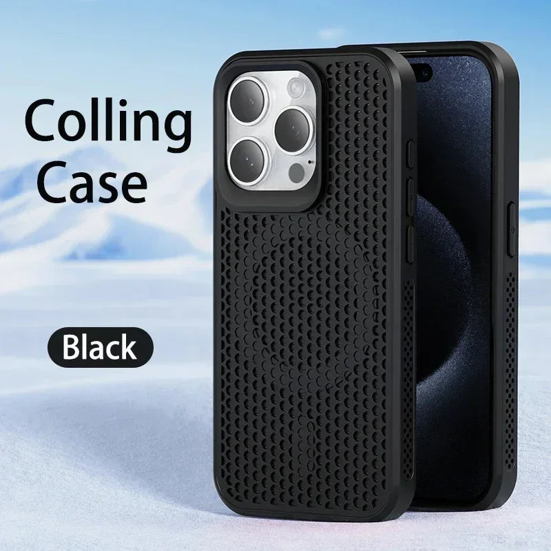 Cooling iPhone Case – Heat Dissipation Breathable Hard Cover with MagSafe for iPhone 17, 16, 15, 14, 13, 12, 11