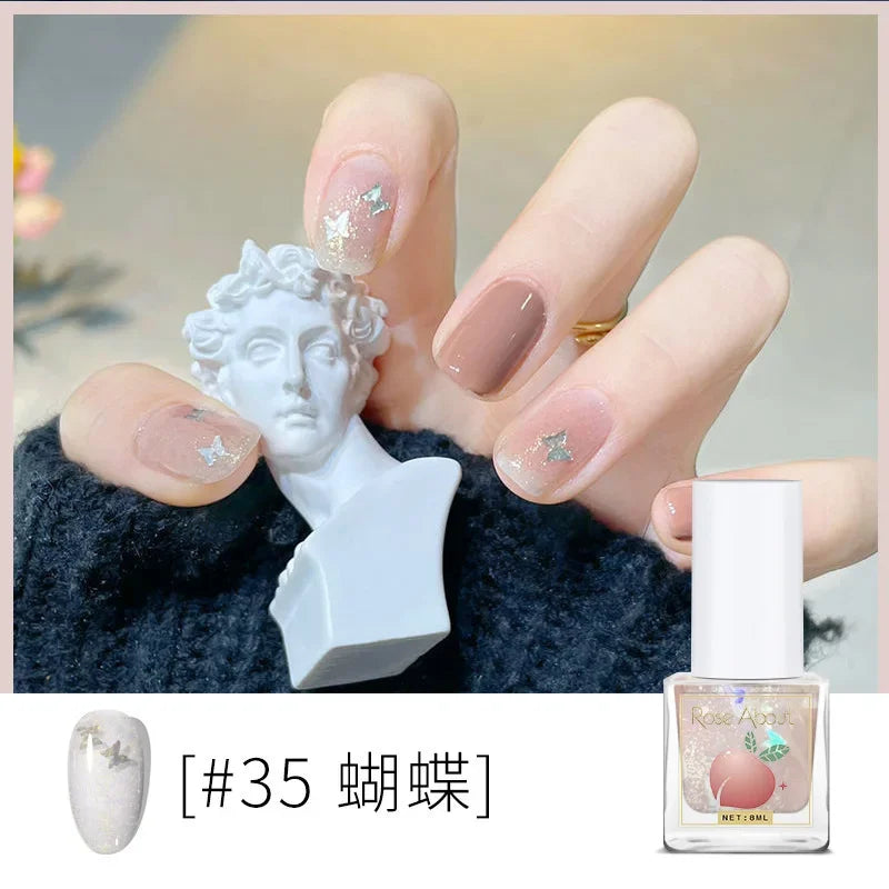 Water-Based Peelable Nail Polish - Fast Drying, Odorless, No UV Lamp Needed