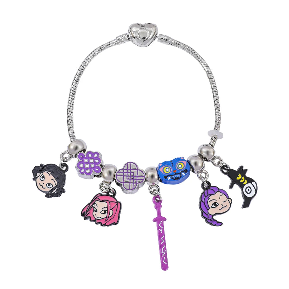 Demon Hunters Anime Character Bracelet - Snake Chain Charm Jewelry
