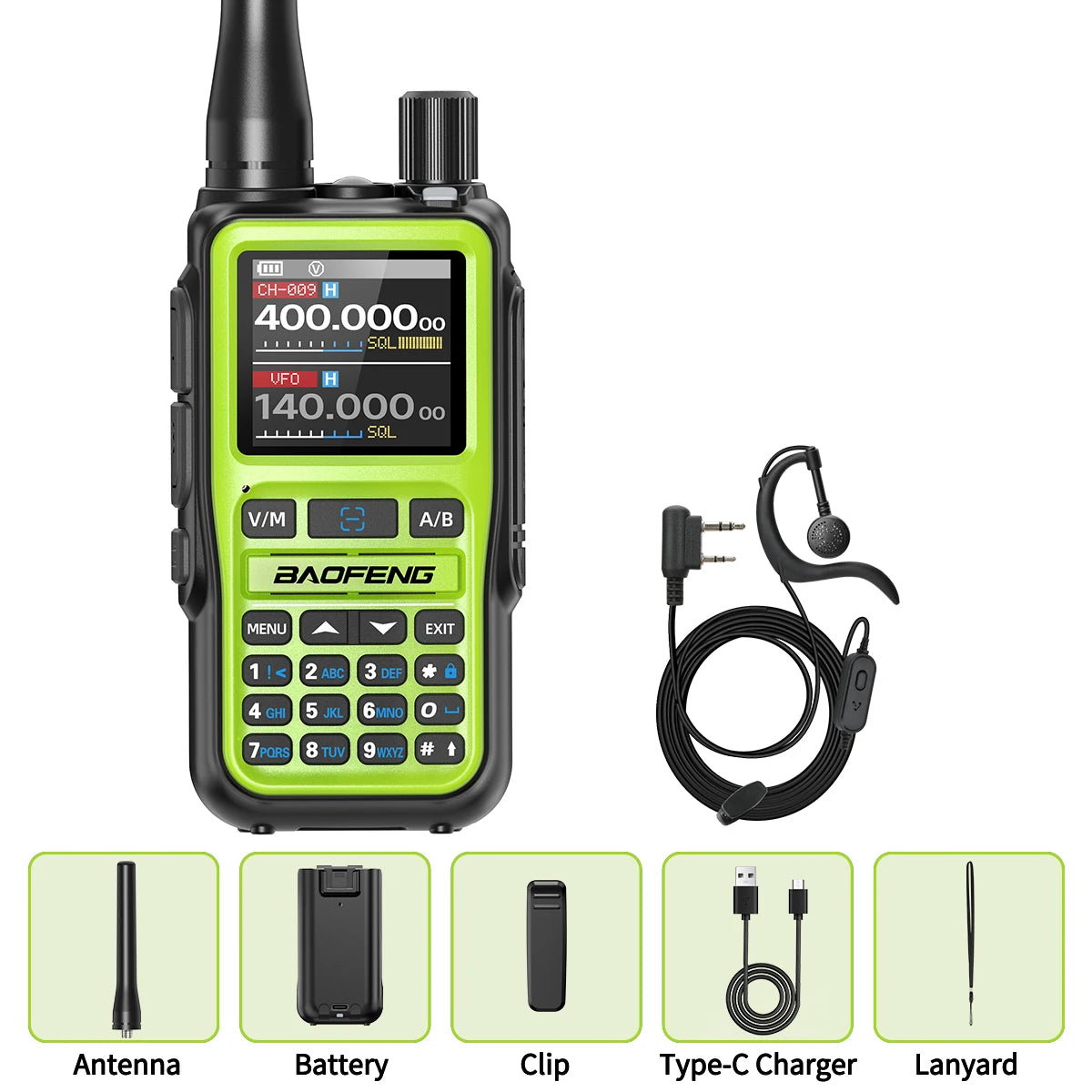 Baofeng UV-5R Mini Walkie Talkie - Bluetooth, Type-C Charging & Dual PTT