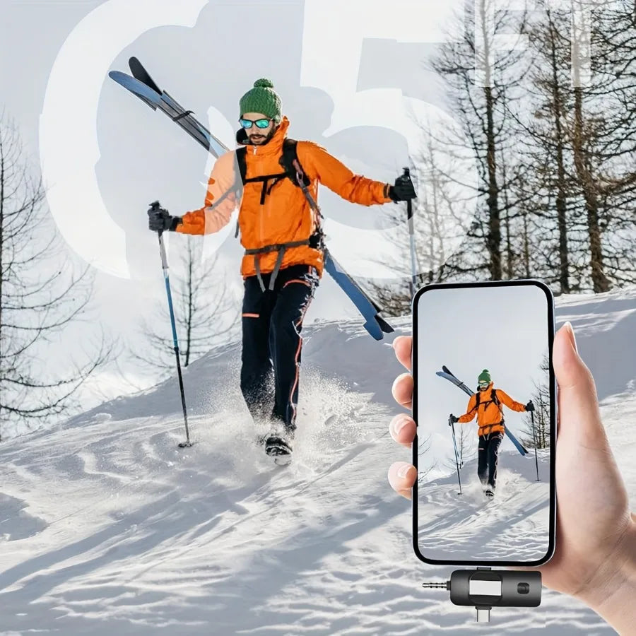 Wireless Mini Lavalier Mic for iPhone Android - Perfect for Video Makers, Live Streaming & Content Creation