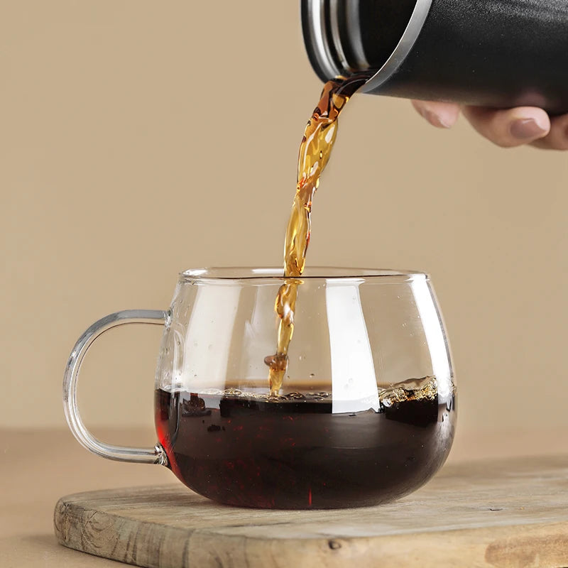 Portable Stainless Steel Coffee Dripper Set - Reusable Pour Over Filter with Mug for Travel & Camping