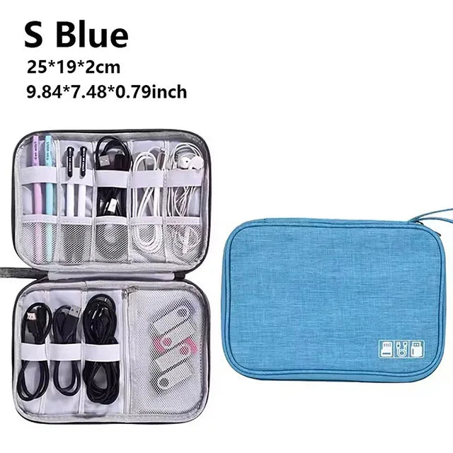 Waterproof Cable Storage Bag – Portable Electronic Travel Organizer