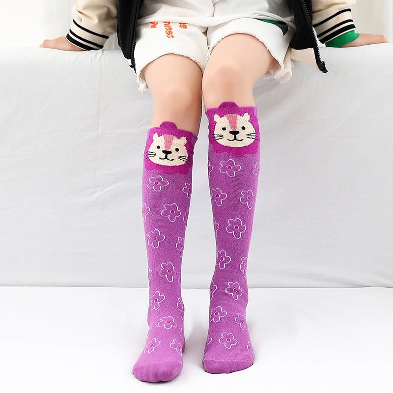 Cute Cartoon Kids Socks Animal Pattern Crew