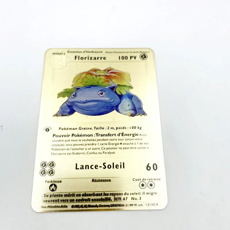 Spanish Pokemon Gold Metal Cards – Mewtwo, Pikachu GX & Charizard VMAX Set