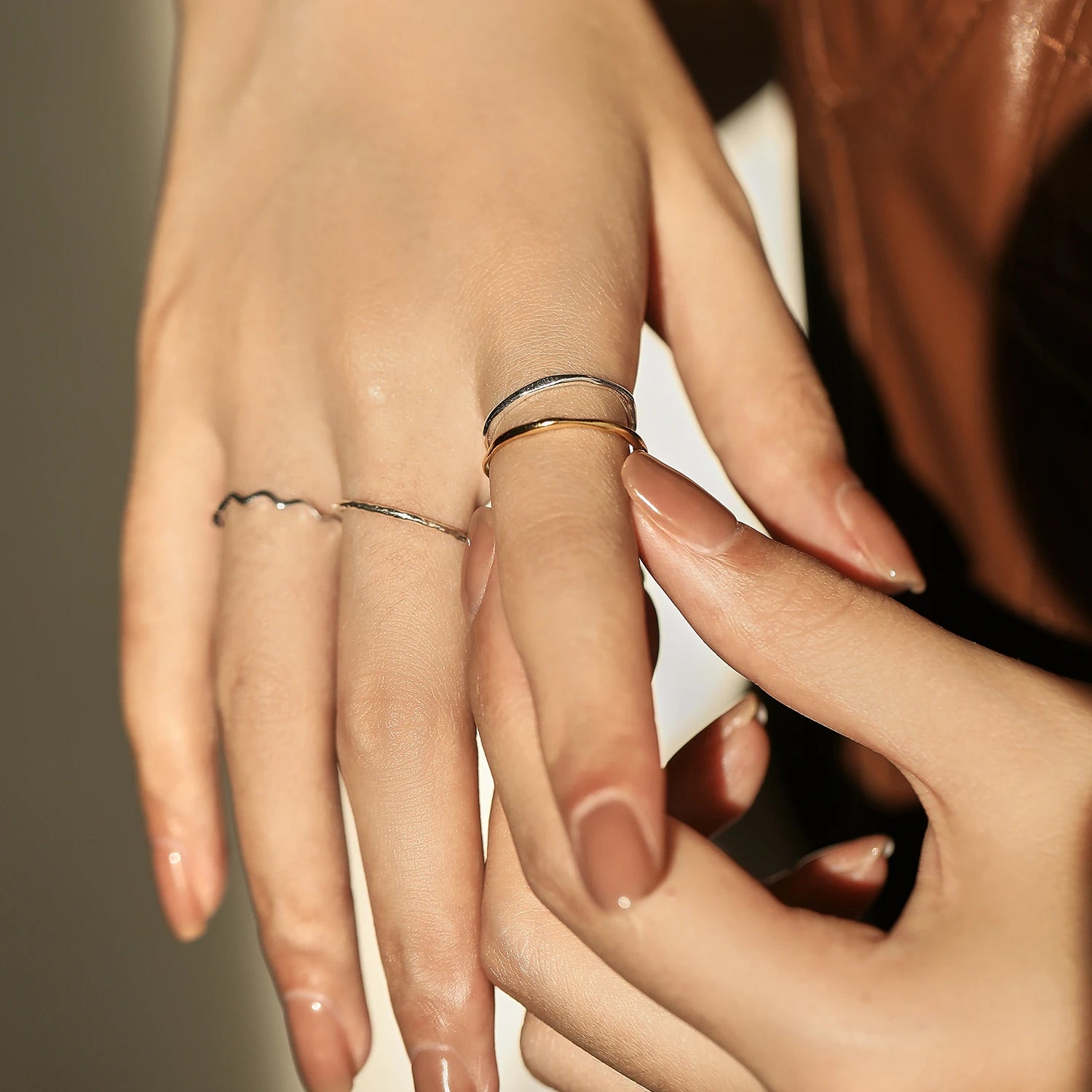 Sterling Silver Stackable Ring – Geometric Finger Ring Jewelry