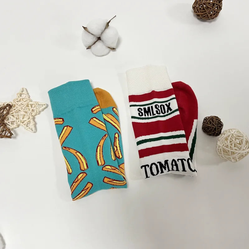 Funny Food Print Socks Unisex Casual Socks