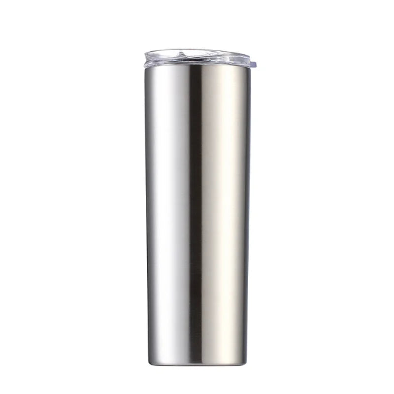 20oz Skinny Straight Tumbler with Lid - Double Wall Insulated | DIY Sublimation Blank
