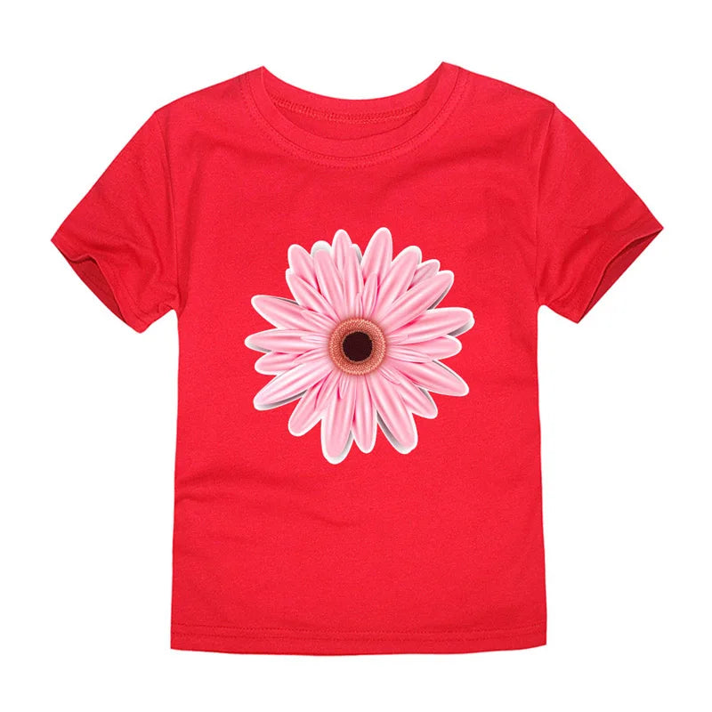 Toddler Girl Cotton T-Shirt Floral Print Tee