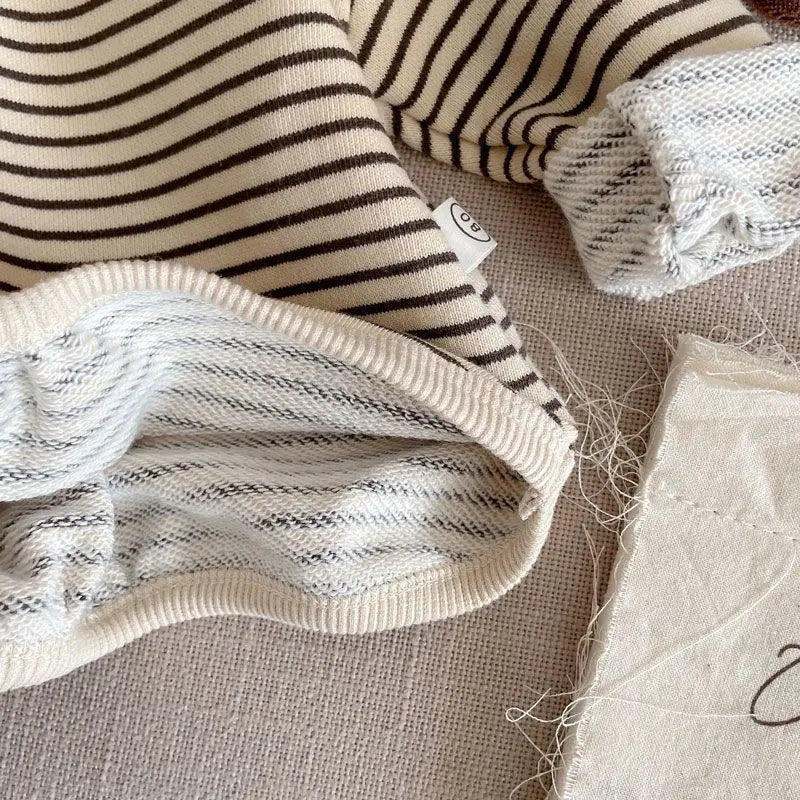 Kids Striped Long Sleeve T-Shirt - Unisex Cotton Top for Boys & Girls (Ages 2-6)