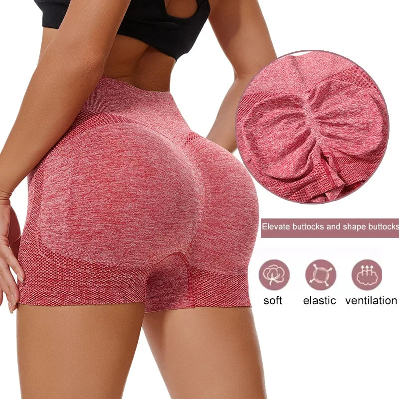 Women Yoga Shorts High Waist Workout Shorts Fitness Yoga Lift Butt Fitness Ladies Yoga Gym Running Short Pants Sportswear