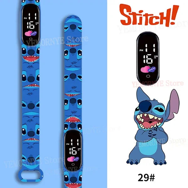 Disney Stitch Digital LED Watch – Kids Sports Watch