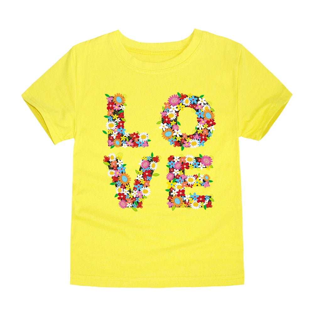 Toddler Girl Cotton T-Shirt Floral Print Tee