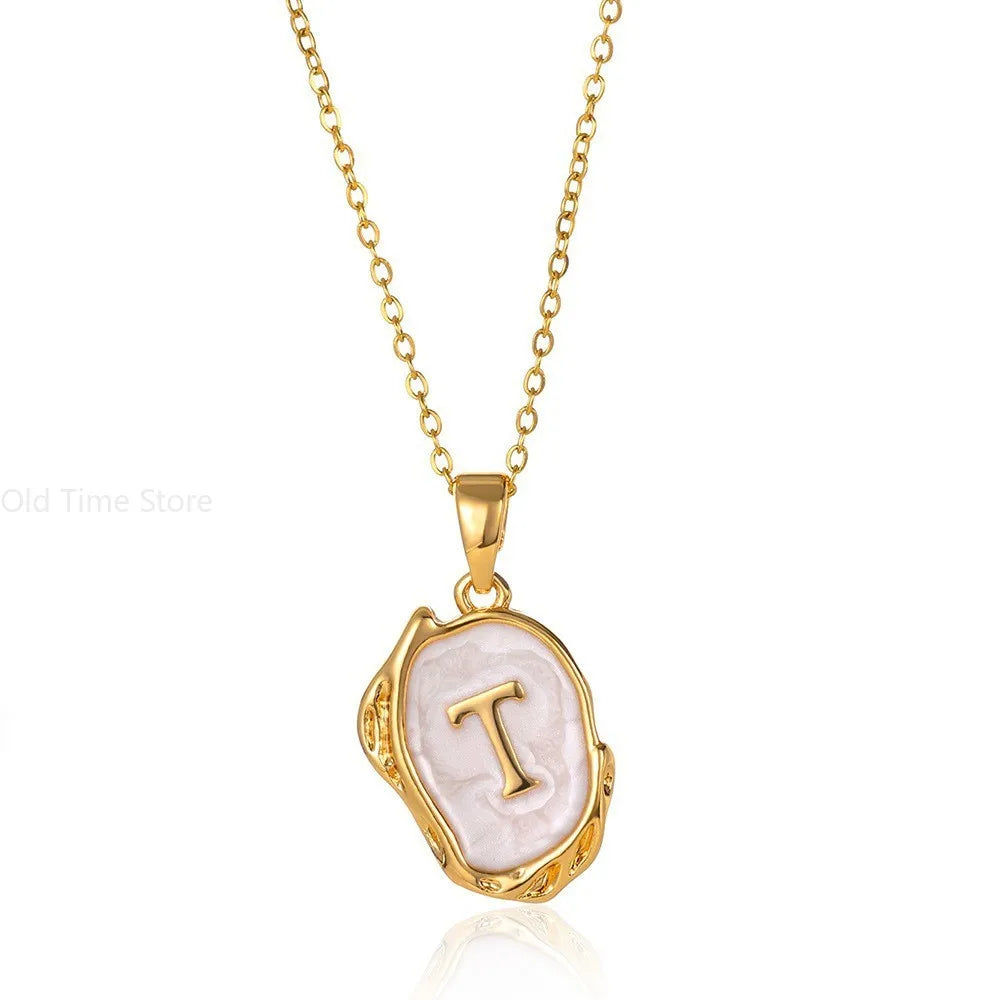 Alphabet Initial Necklace – Stainless Steel Jewelry