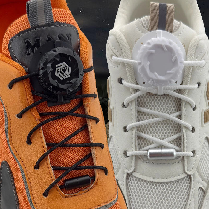 No Tie Shoelaces - Fashion Swivel Buckle Laces for Kids & Adults (1 or 2 Pairs)