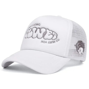 "Everyone Is Going" Letter Embroidered Trucker Cap - Breathable Hip-Hop Snapback Hat