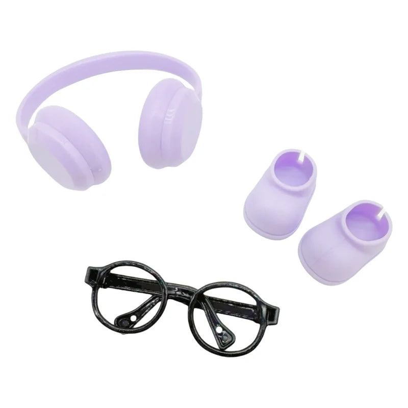 Labubu DIY Accessories Set - Shoes, Glasses & Headphones for V1/V2 Plush Dolls