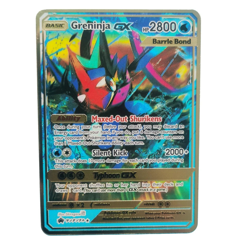 Pokemon Gold Metal Cards – 20 Styles Mewtwo, Pikachu GX & Charizard VMAX Set