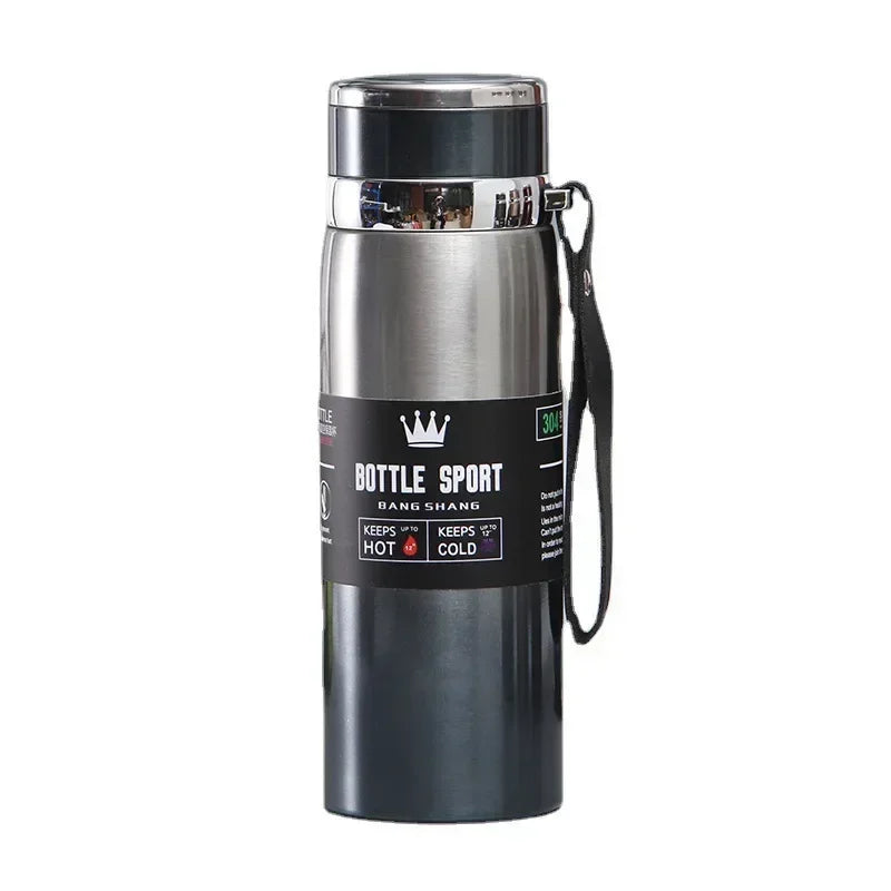 1L Stainless Steel Thermal Water Bottle - Vacuum Insulated Flask for Hot & Cold Drinks