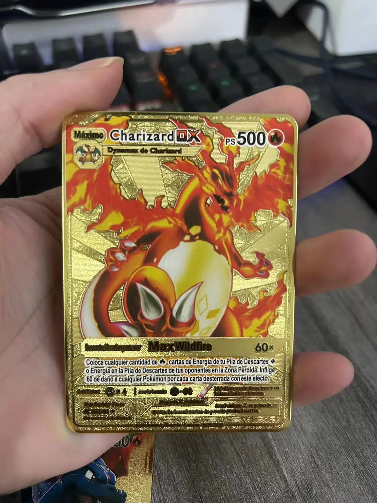 Spanish Pokemon Metal Cards – Mewtwo, Pikachu GX & Charizard VMAX Set