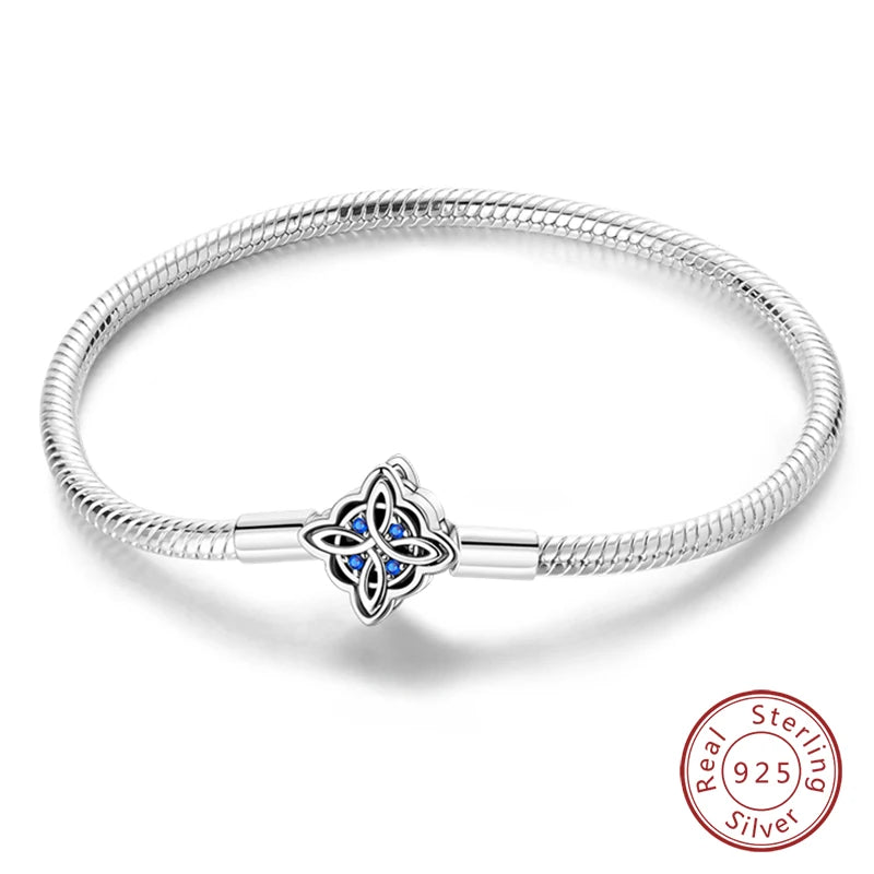 Silver Star Moon Clover Bracelet – DIY Charm Birthday Jewelry