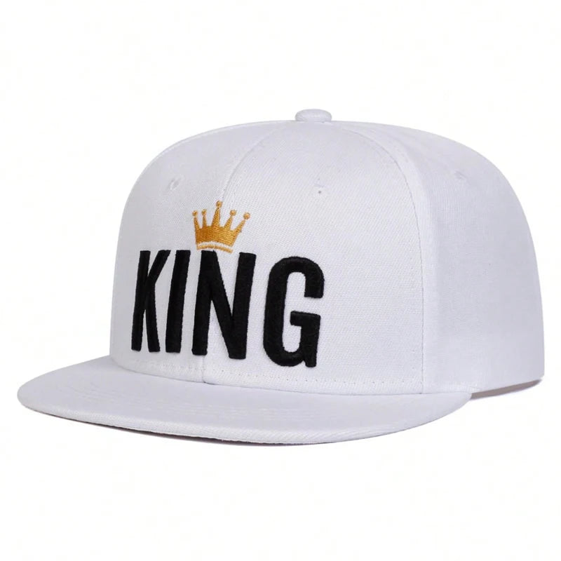Crown KING Embroidered Baseball Cap - Unisex Adjustable Hip-Hop Hat with Sun Protection