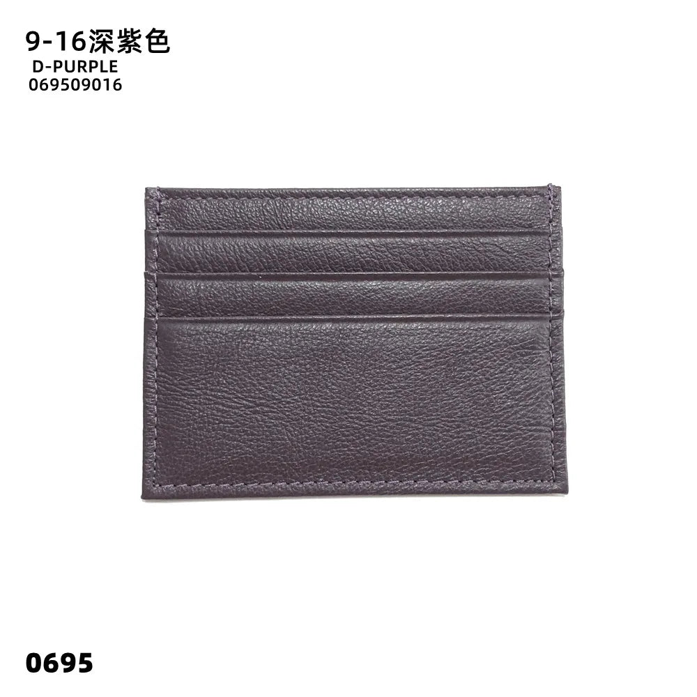 Custom Logo Leather Card Holder – Slim Wallet