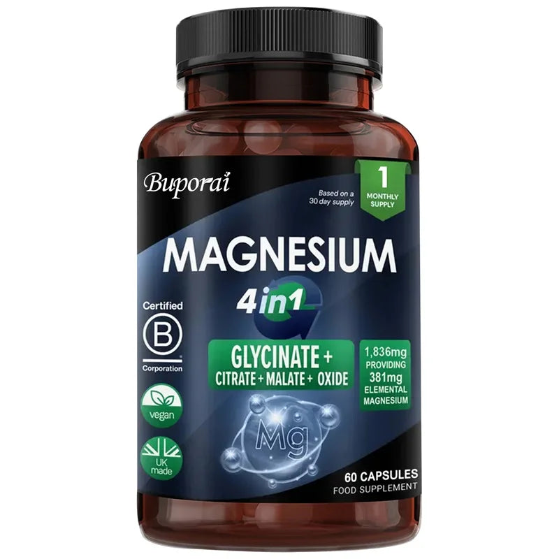 Magnesium 4-in-1 Complex Bundle - Sleep, Muscle & Immune Support (3 Bottles)