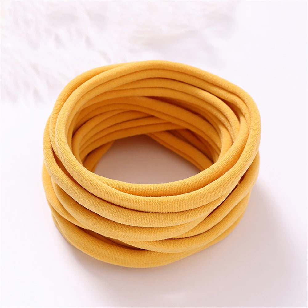 20PCS Baby Girl Soft Nylon Headbands Stretchy Traceless Hair Accessories