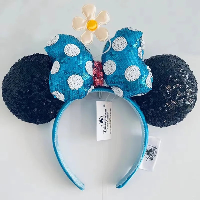 Disney Mickey Ears Headband – Minnie Sequin Party Hairband for Women & Girls