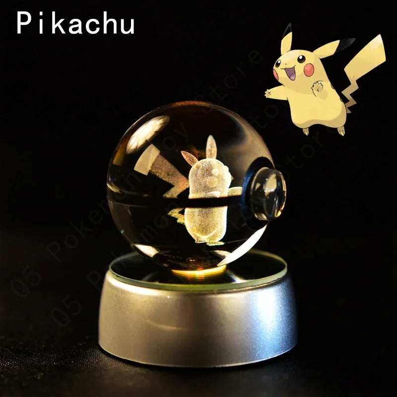 Pokemon Crystal Ball LED Night Light – Anime Lamp