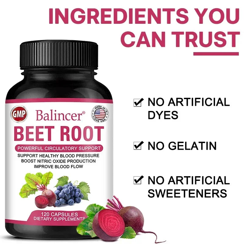 Beetroot Capsules – Organic Powder for Blood Circulation & Pressure