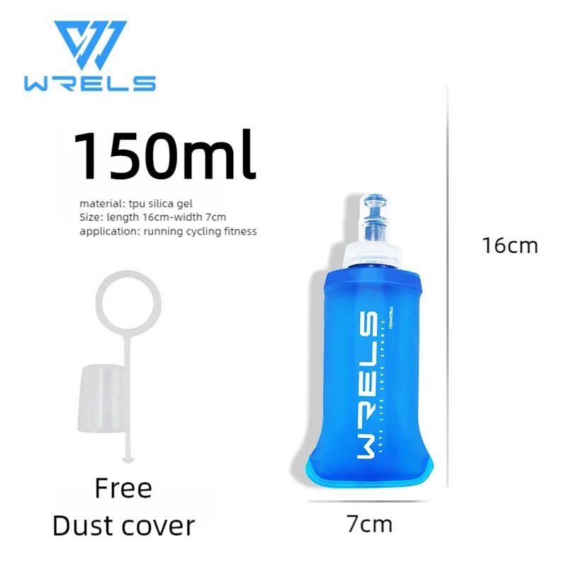 150ml Collapsible Sports Water Bottle - BPA Free Soft Flask for Running & Cycling