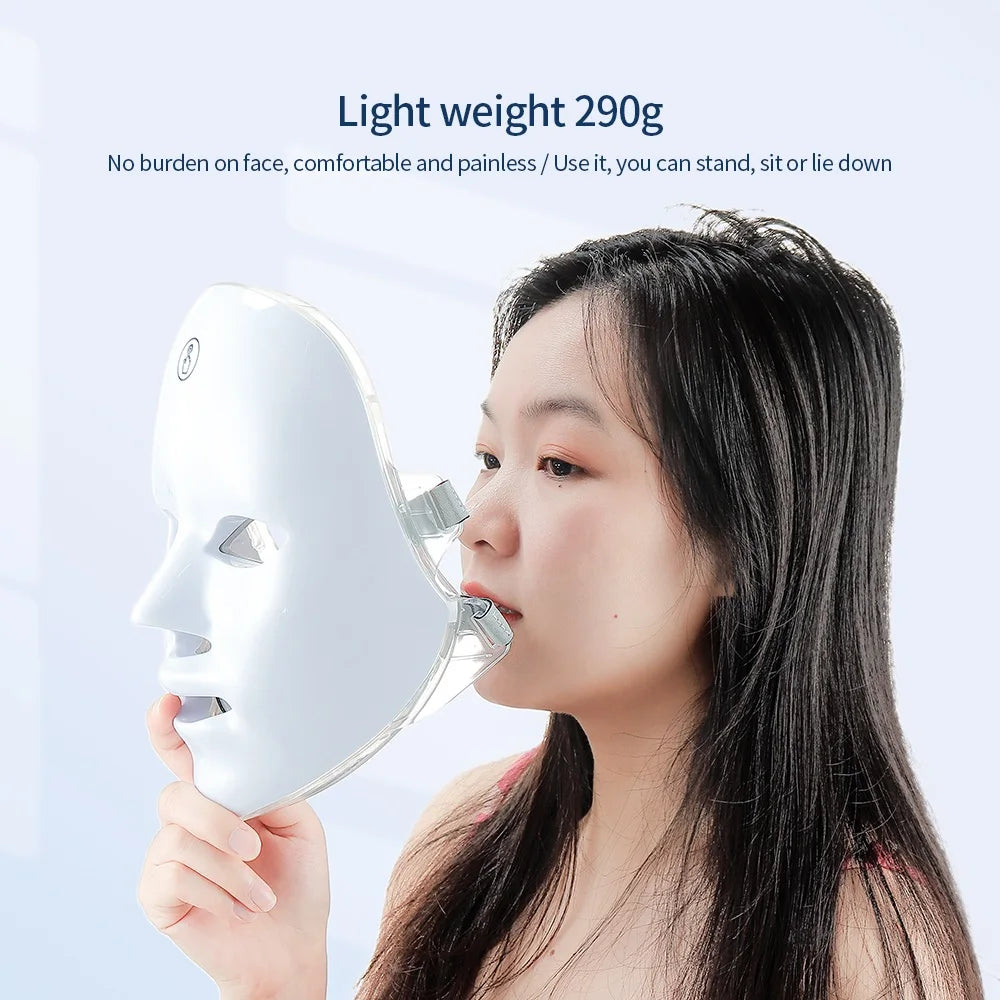 LED Photon Face & Neck Rejuvenation Mask – Anti-Aging Light Therapy