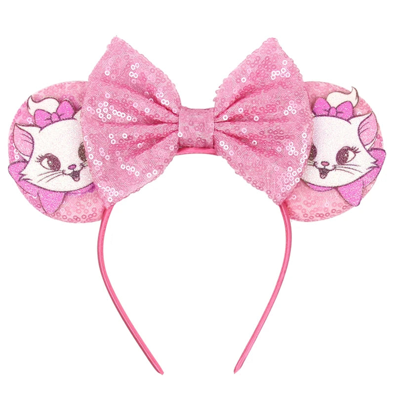 Disney Colorful Sequins Bow Headband – Rainbow Hair Accessory for Girls & Disney Fans