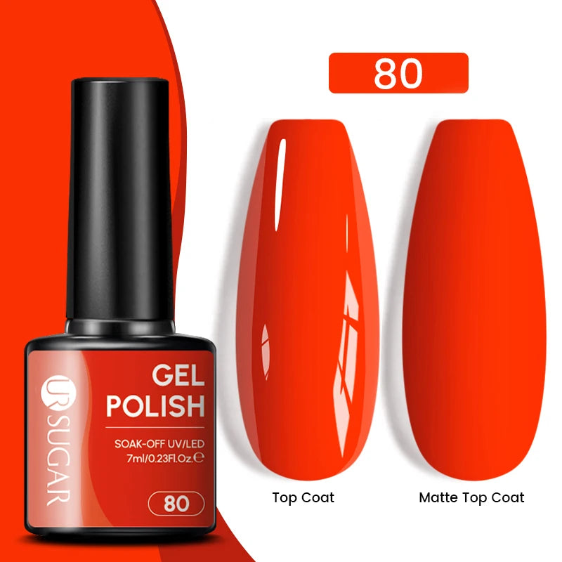 Dark Red Gel Nail Polish – Soak-Off LED/UV Gel Varnish for Salon & Home Use