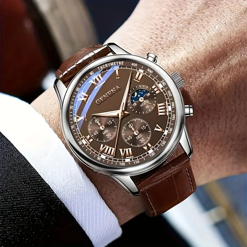 Men's Business Quartz Watch - Luxury Waterproof Luminous Wristwatch