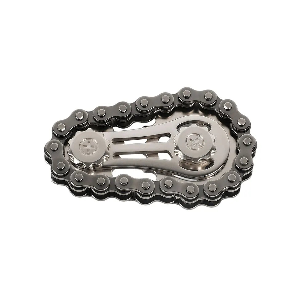 Metal Bike Chain Fidget Spinner – Anti-Stress Gyro Toy for Focus, Anxiety & Calm | CE Certified