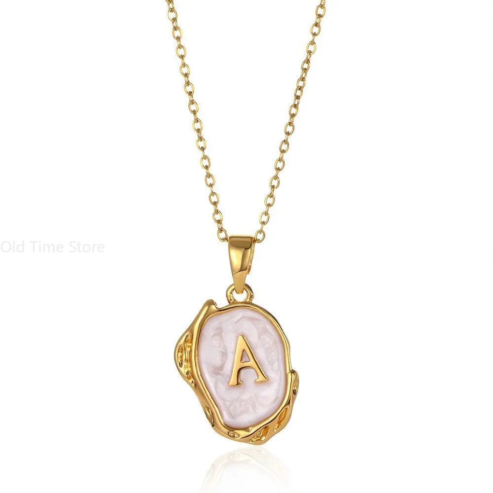 Alphabet Initial Necklace – Stainless Steel Jewelry