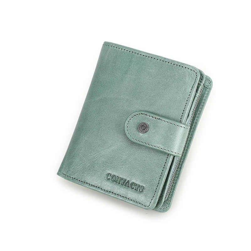 Genuine Leather RFID Wallet – Coin Pocket